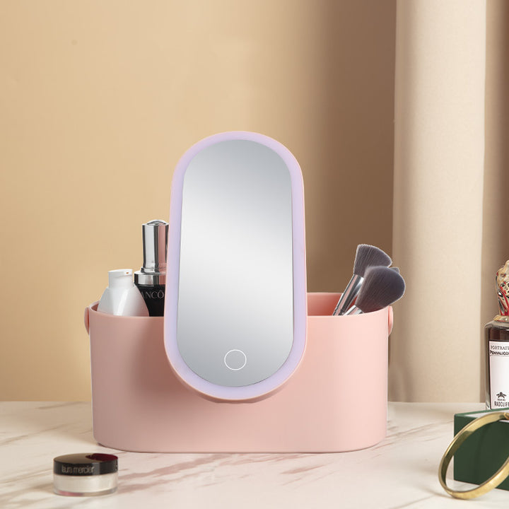 LED Makeup Organizer Case with Mirror