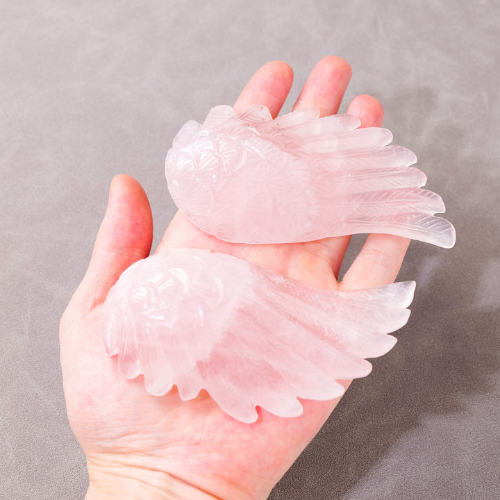 Natural Crystal Angel Swan Wings Figurine