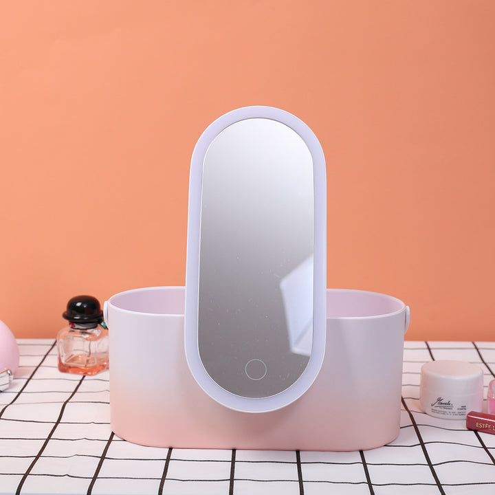 LED Makeup Organizer Case with Mirror