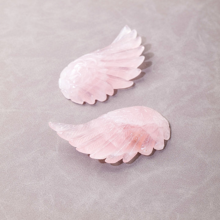 Natural Crystal Angel Swan Wings Figurine