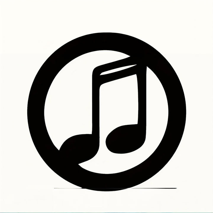 Black Music Notes Wooden Wall Art