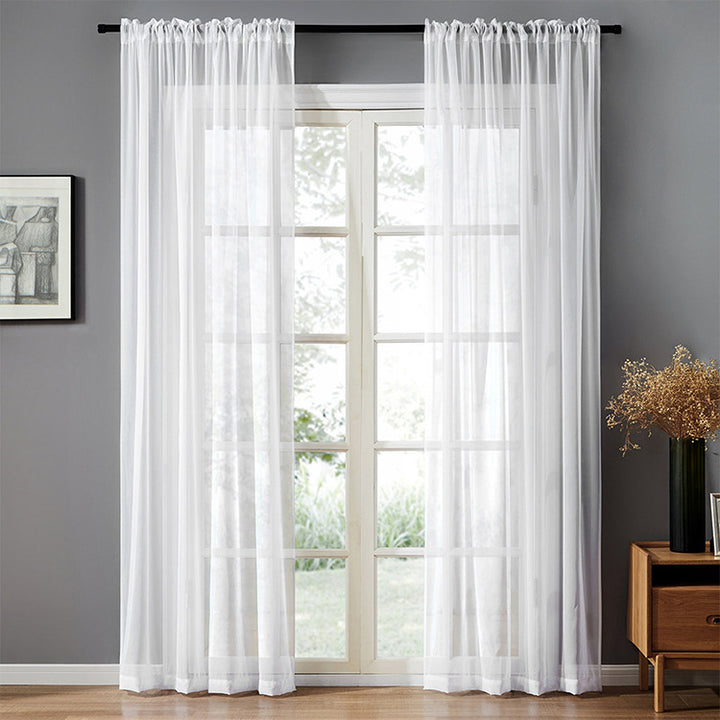 Modern Cotton Linen Sheer Curtain